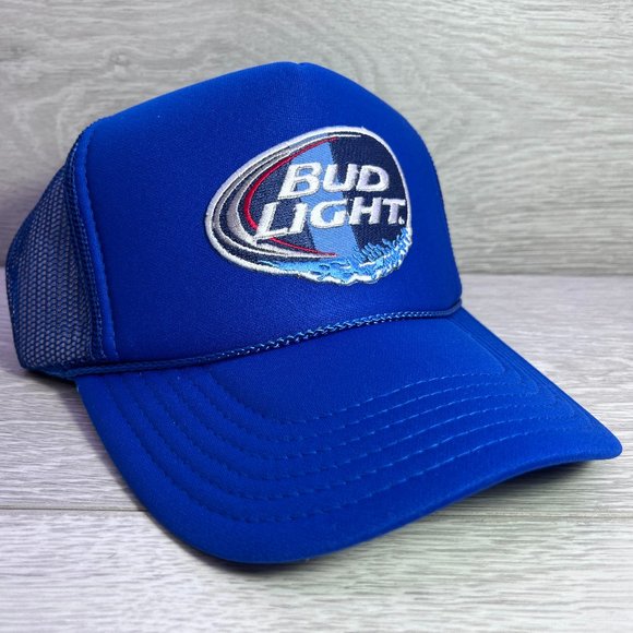 BUD LIGHT Advertising Mesh Cap (One Size Fits All) polyester blue type Vintage Second Hand